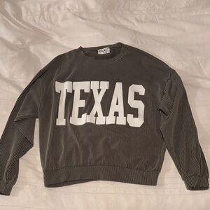 BUCKETLIST Olive Green and White Texas Sweater